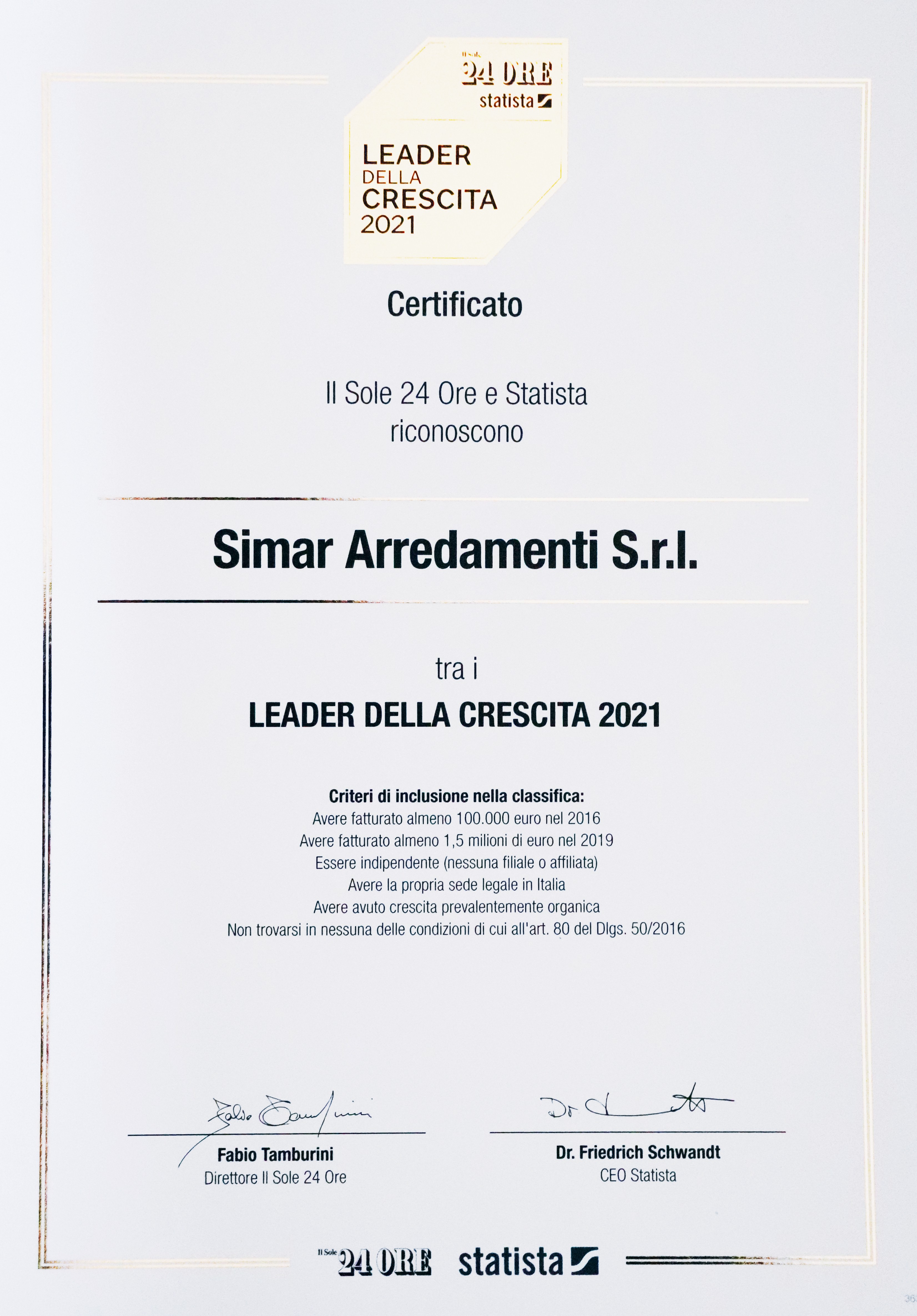 certificato sole 24h